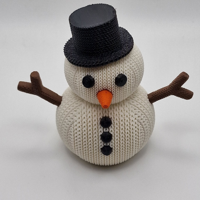 Knitted Look Illuminated Snowman