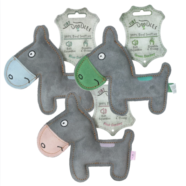 Esel aus Rindsleder - Tiny Doodles Welpenspielzeug