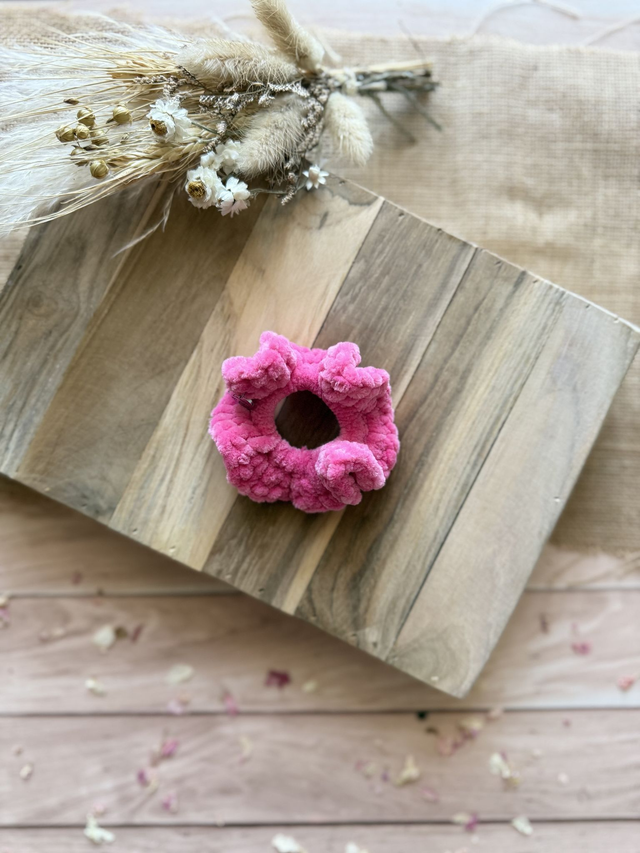 Chouchou tout doux rose foncé