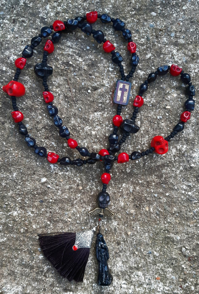 Chapelet Santa Muerte reversible