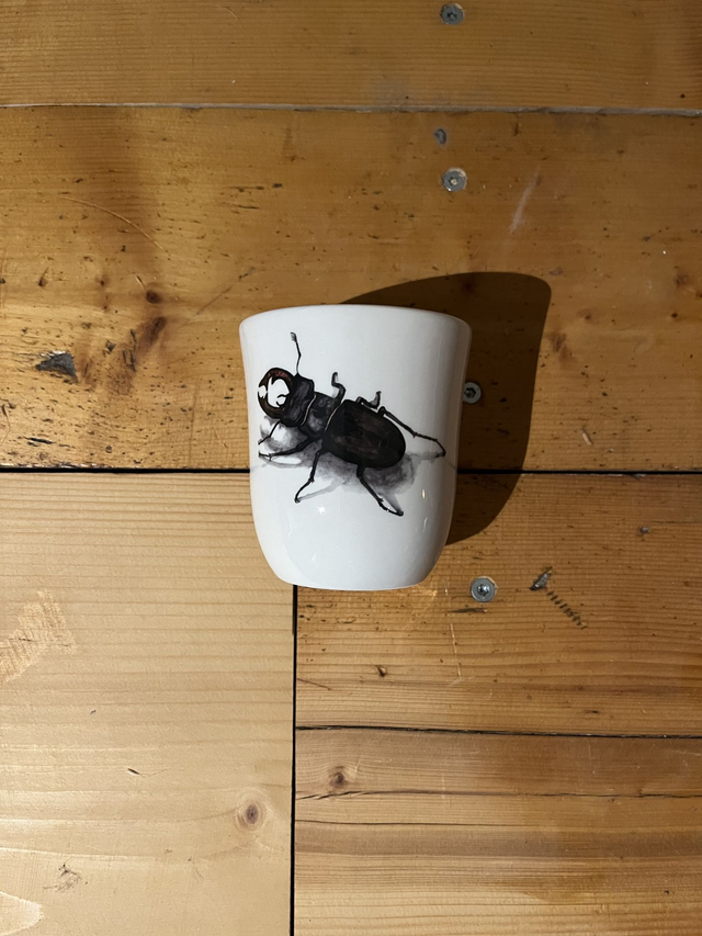 Becher bauchig Hirschkäfer