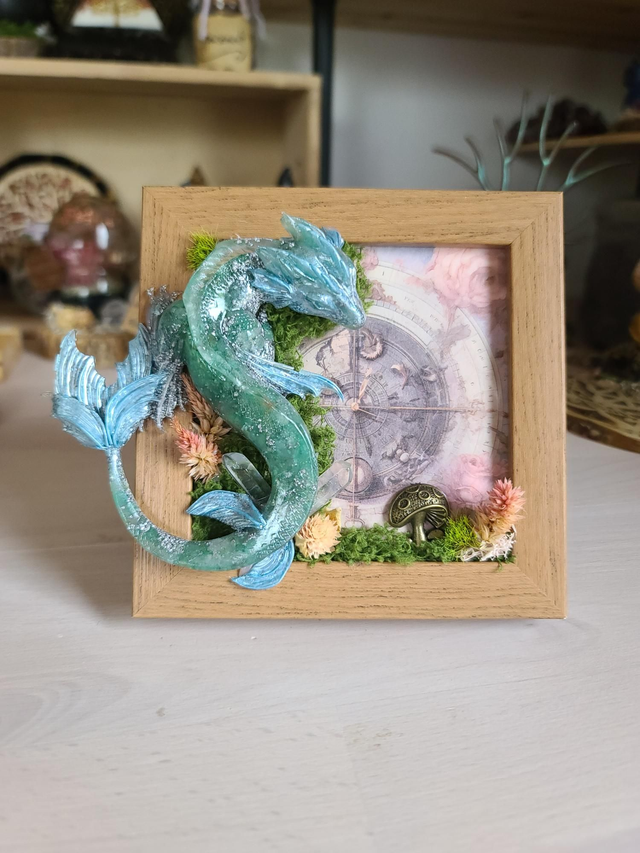 Cadre photo Dragon de l'Eau 💦 Aigue marine