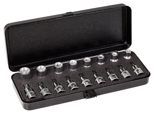 Steckschlüssel-Satz 1/2", TORX®, 17-teilig, ELORA-770-TXE