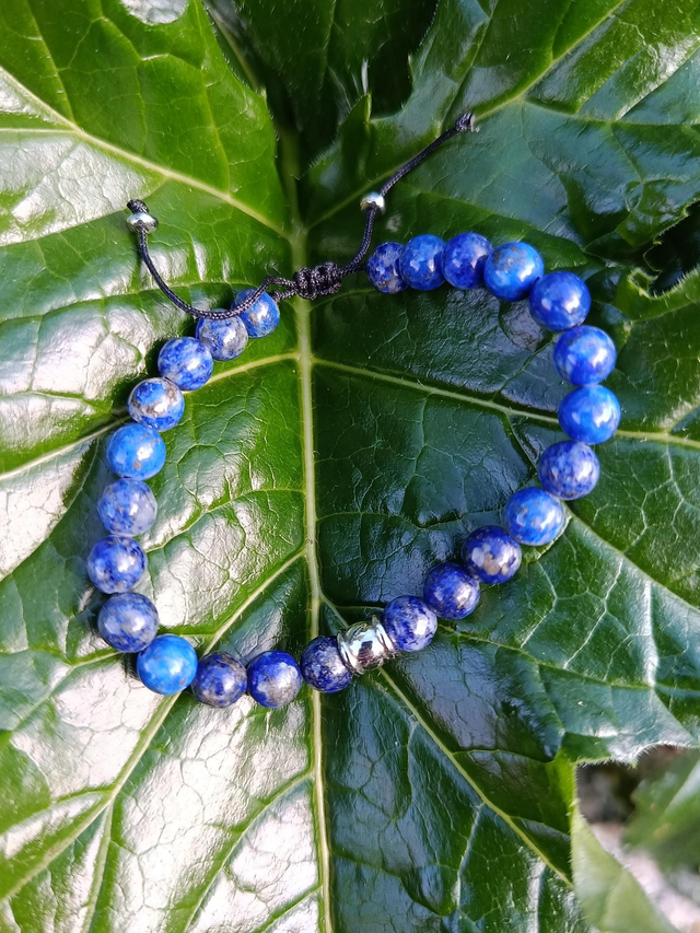 Bracelet KÉLYAN en Lapis-Lazuli – Homme (ajustable)