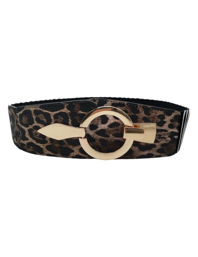 Riem met schubben leopard donker