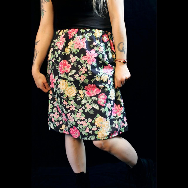 Floral midi skirt