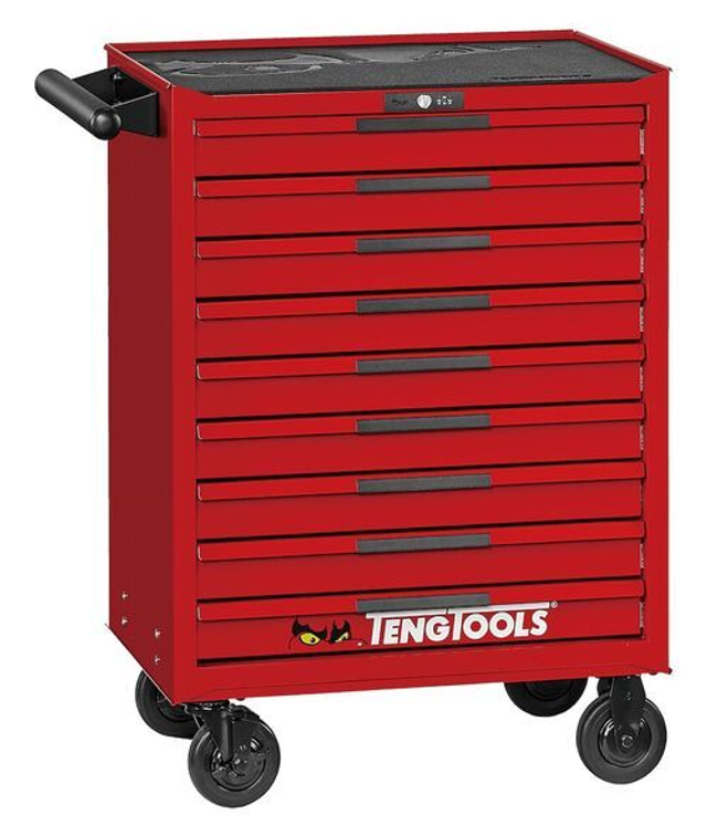 26" PRO35™ roller cabinet 9 drawers red TSW26R9