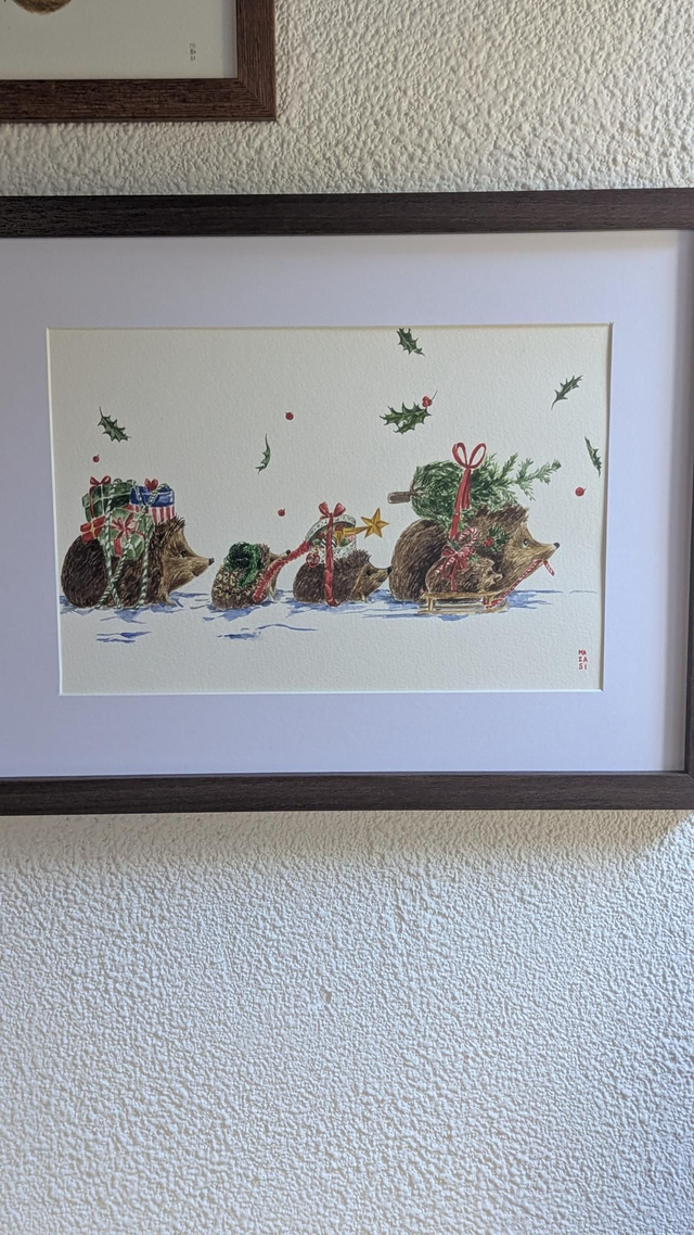 Famille hérisson de Noël 