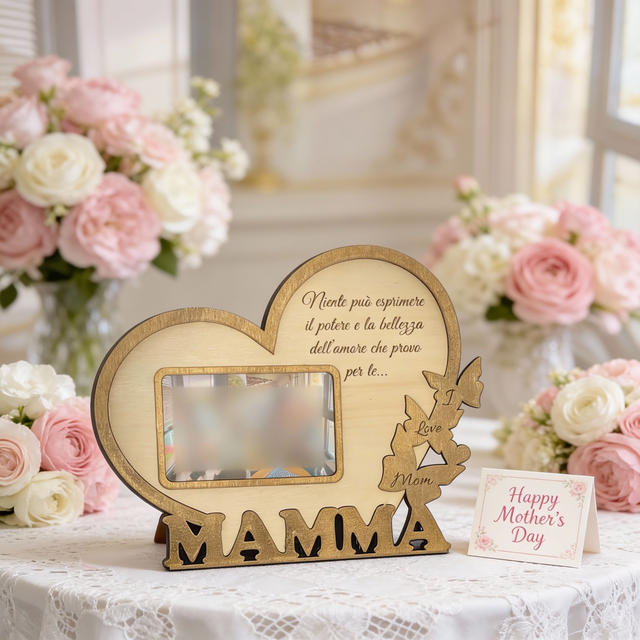 Targhetta cuore con foto