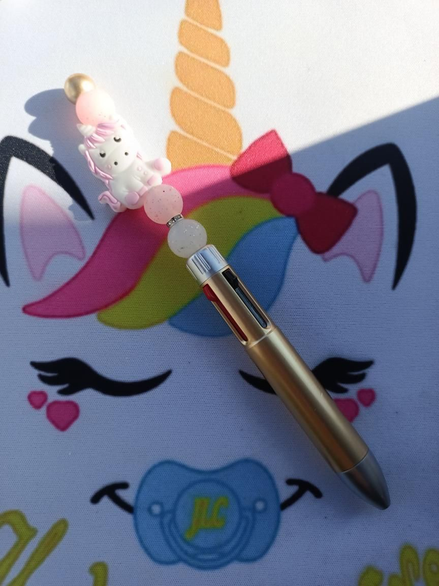 Stylo 4 couleurs Licorne