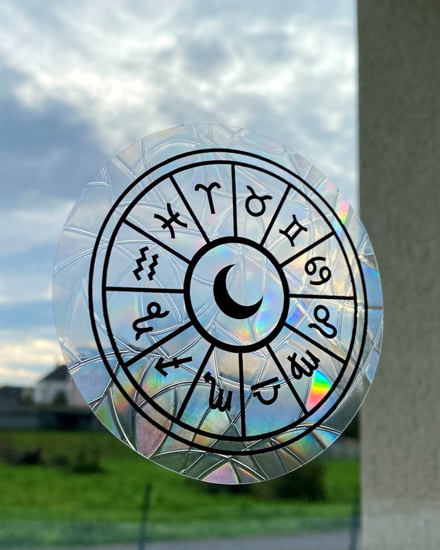 Attrape soleil sticker de fenêtre Roue du Zodiaque