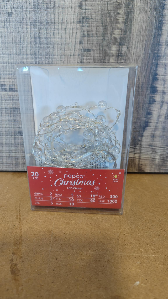 Lichterkette mit Perlenkette Durchsichtig