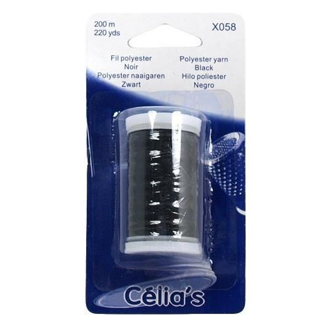 Fil à coudre noir