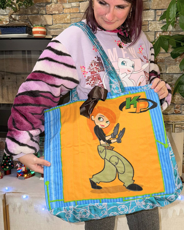 Sac Cabas XL Upcyclé – Modèle Unique « Kim Possible »