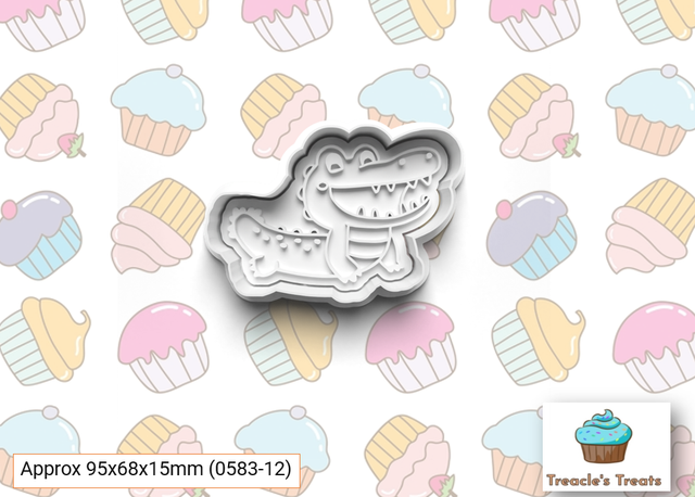 Crocodile Fondant/cookie stamp with cutter (1)