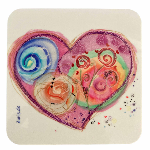 Untersetzer "Herz rosa"