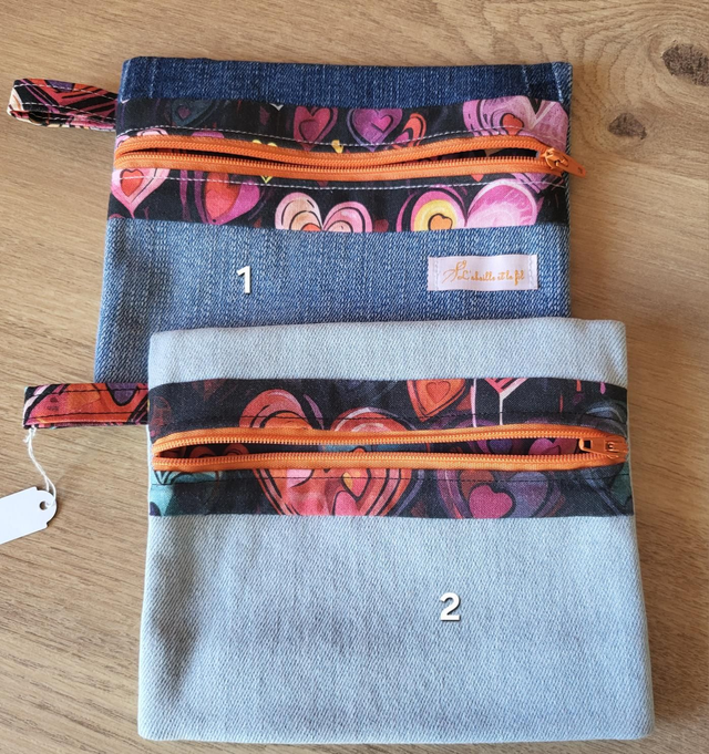 Pochette à soufflet- coeurs 