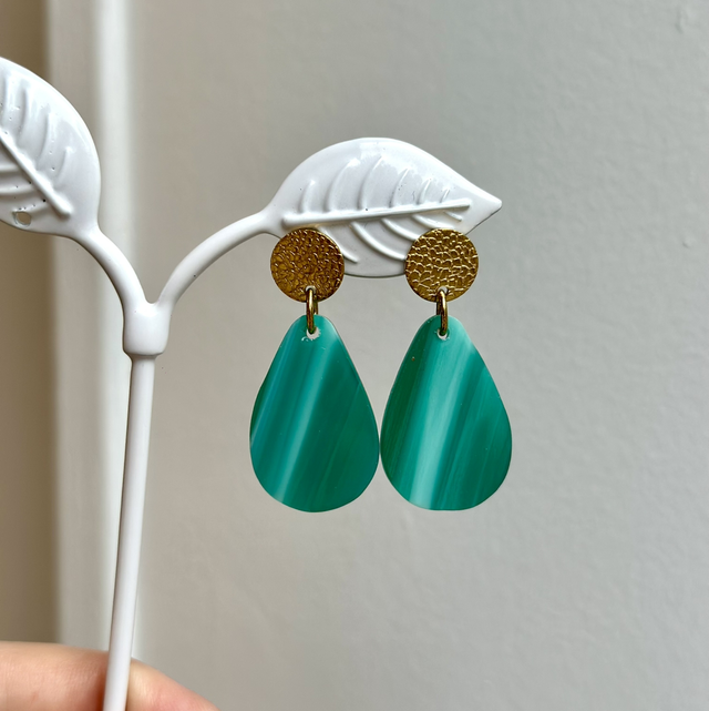 Boucles d’oreilles (vert turquoise)