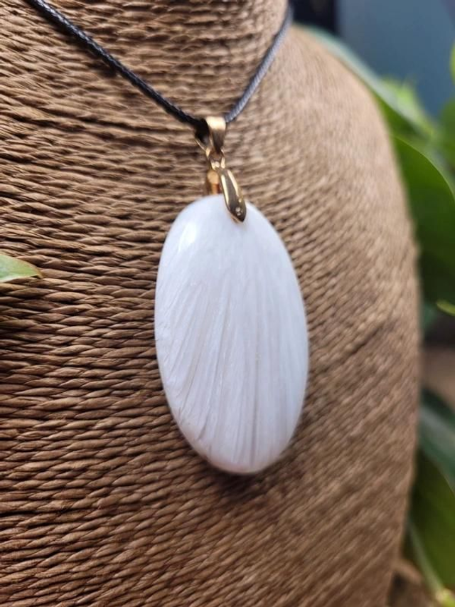 Scolécite - Pendentif forme ovale 