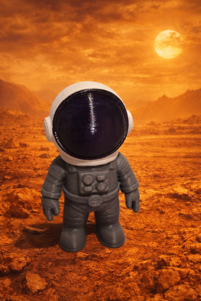 Astronaute gris ( fabriqué en PLA ) - Vendu sans socle