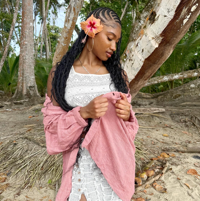 Camisa oversized Rose Ibiscus 