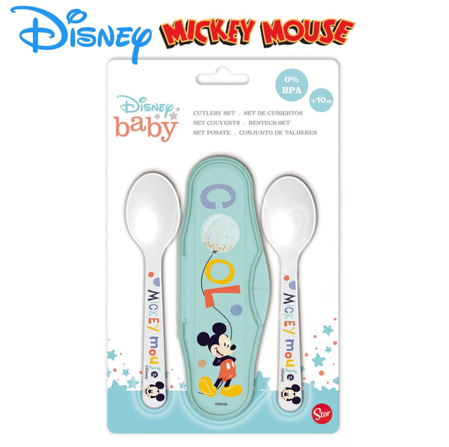 ESTUCHE TODDLER 2 CUCHARAS MICKEY