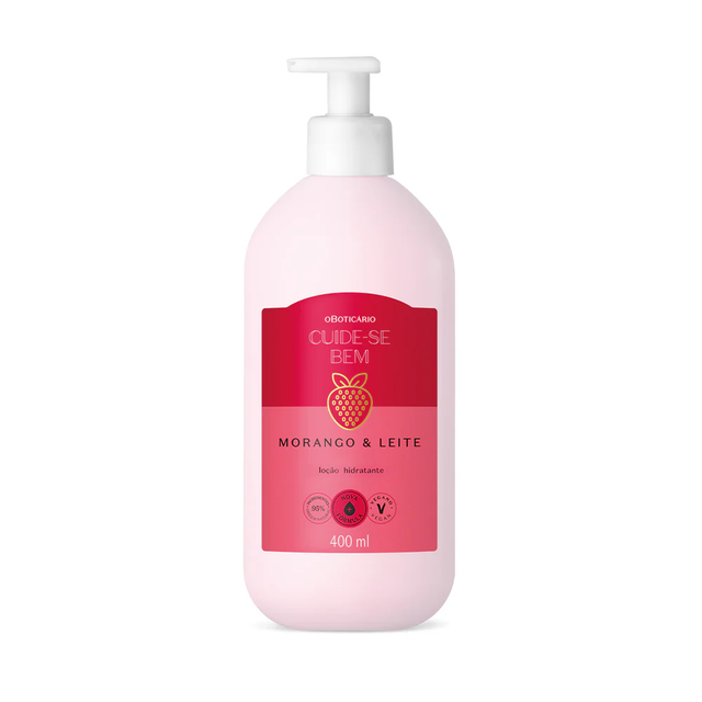 Strawberry & Milk Body Lotion 400ml Cuide-se Bem