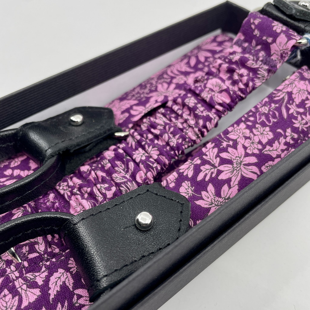 Bretelles - Violettes Fleurs