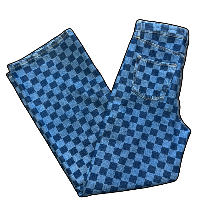 Checkered Jeans - W28