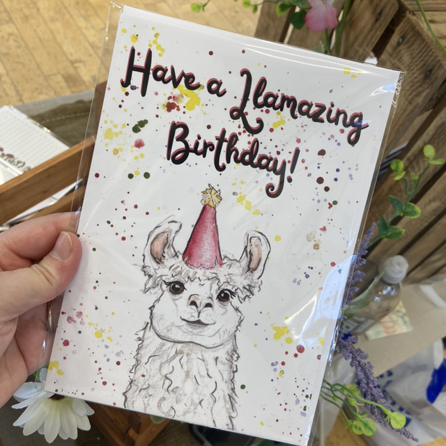 Llamazing Birthday A5 card