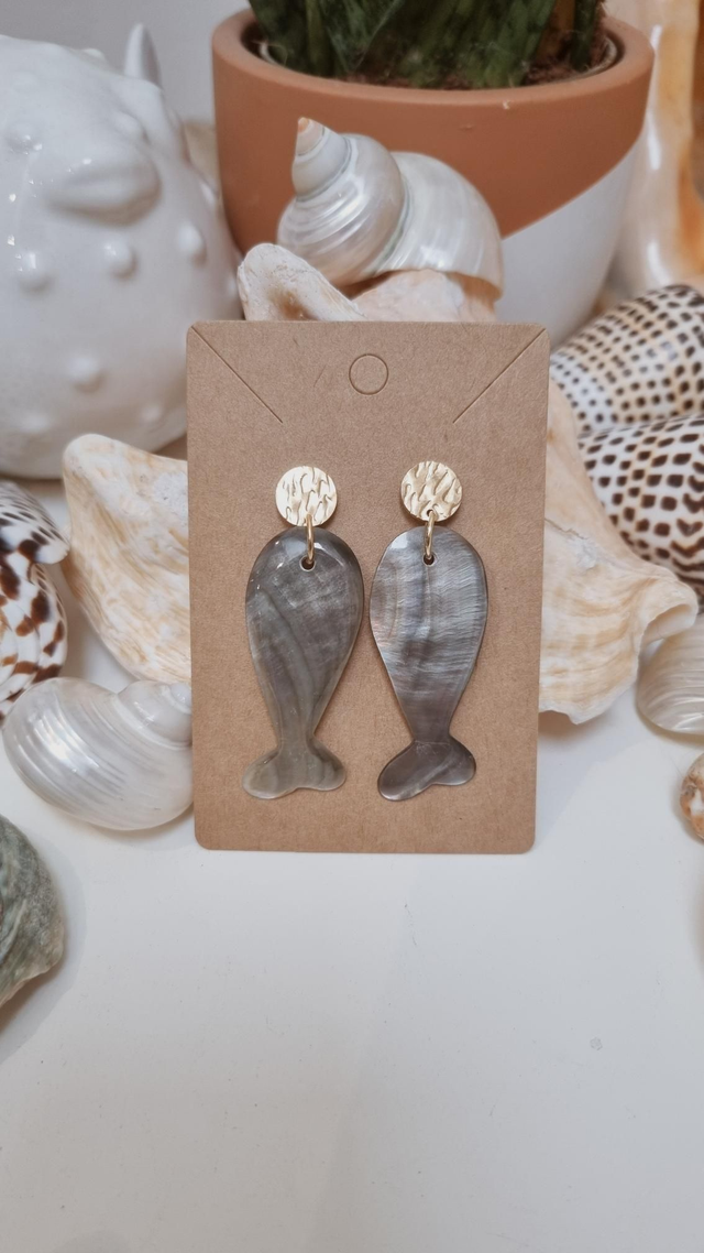 Boucles d'oreilles poissons nacre