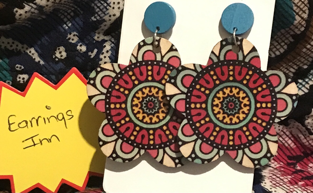 Wood Earrings- Mixed - MSDE76