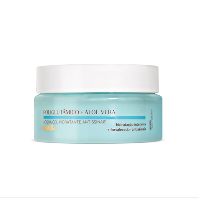 ACQUA GEL HIDRATANTE ANTISSINAIS POLIGLUTÂMICO + ALOE VERA BOTIK, 50G