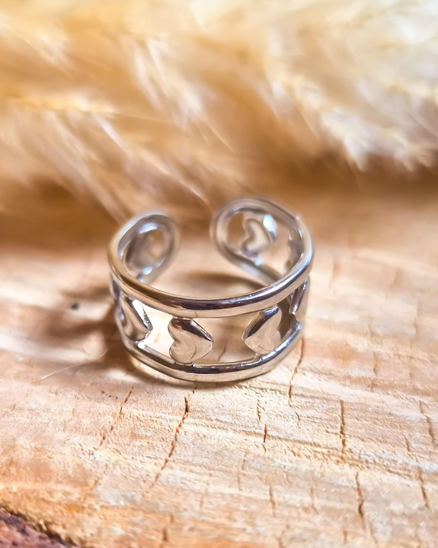 Bague "Lova" - Modèle argenté 