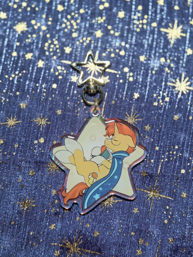 Sunburst holo keyring 