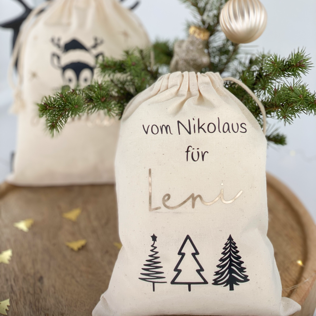 Personalisiertes Baumwoll-Säckchen – Dein festlicher Begleiter voller Charme und Magie