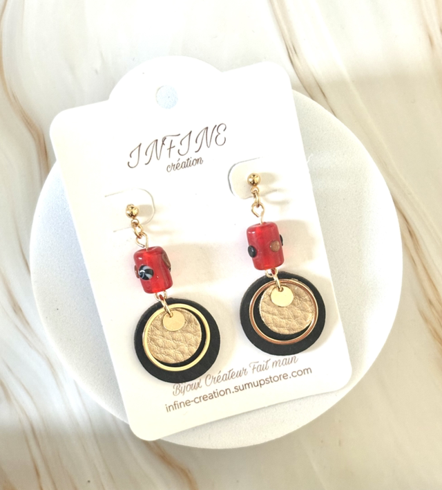 Boucles d’oreilles « Audacieuse Noire »