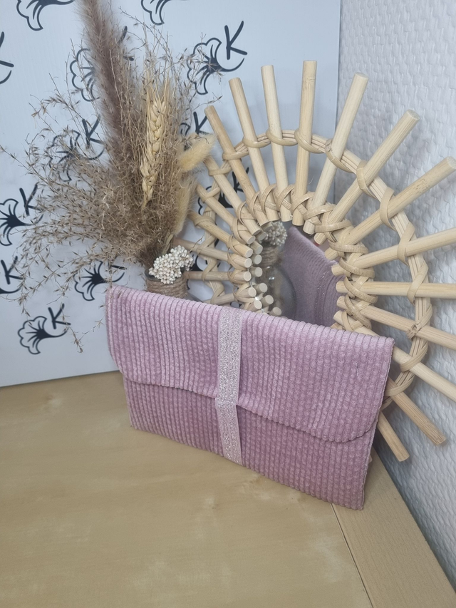 Jeannette Velours côtelé Rose / coton fleuri Popette