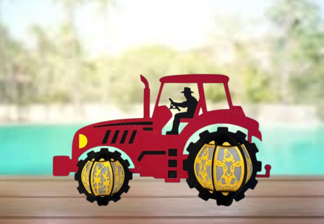 Lanterne Tracteur rouge