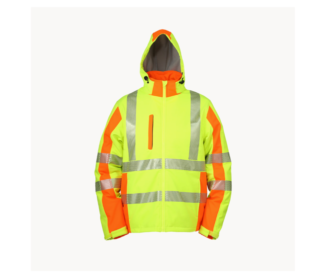 LeiKaTex® | Softshelljacke | Warnschutz - neongelb / warnorange | Winter