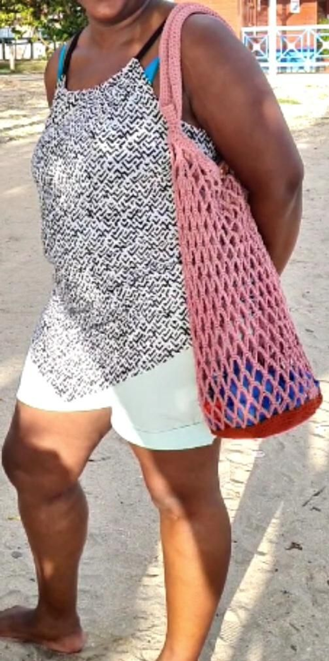 Sac filet au crochet - Modèle Capucine