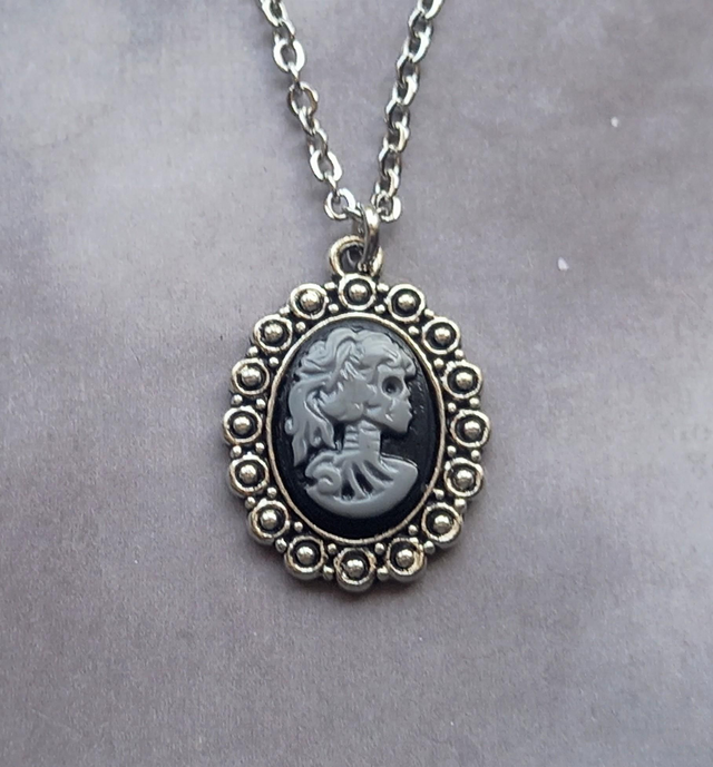 Skeleton Cameo Necklace 