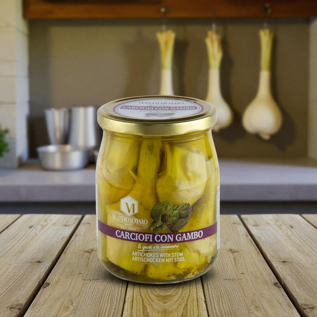 Carciofi con gambo - 520gr - Mastrototaro Food