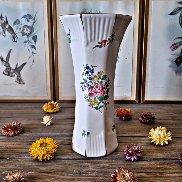 Vase à pans coupés KG Lunéville collection Réverbère