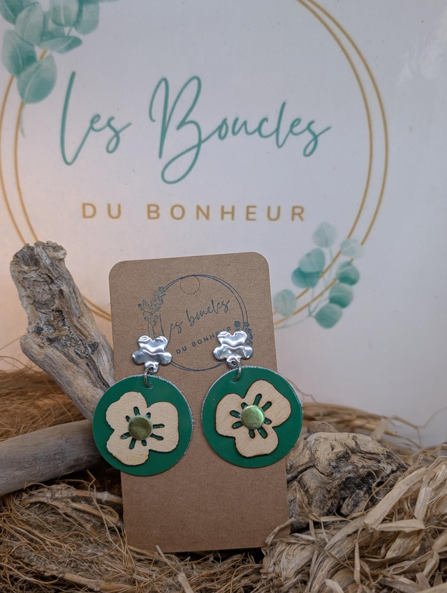 Moon fleur vert mf007