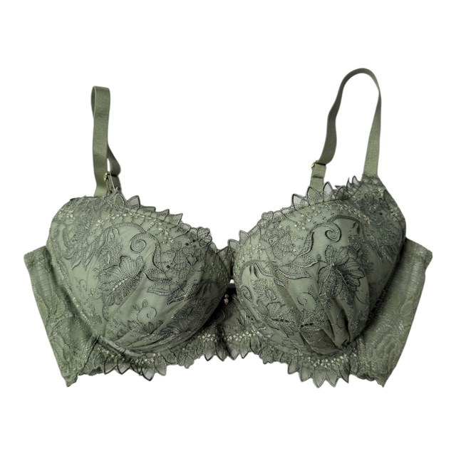 Green floral Japanese Bra UK 34DD  
