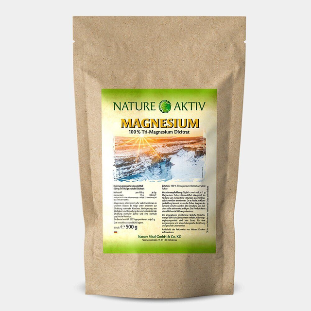 Nature Aktiv Magnesium Tri-Magnesium Dicitrat Pulver 500g 