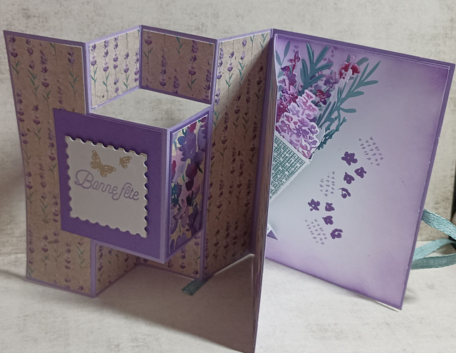Carte pop up bouquet de Lavande (1)