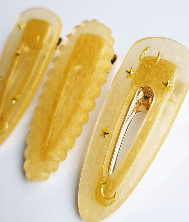 TRIO BARRETTES OR IRISÉES 