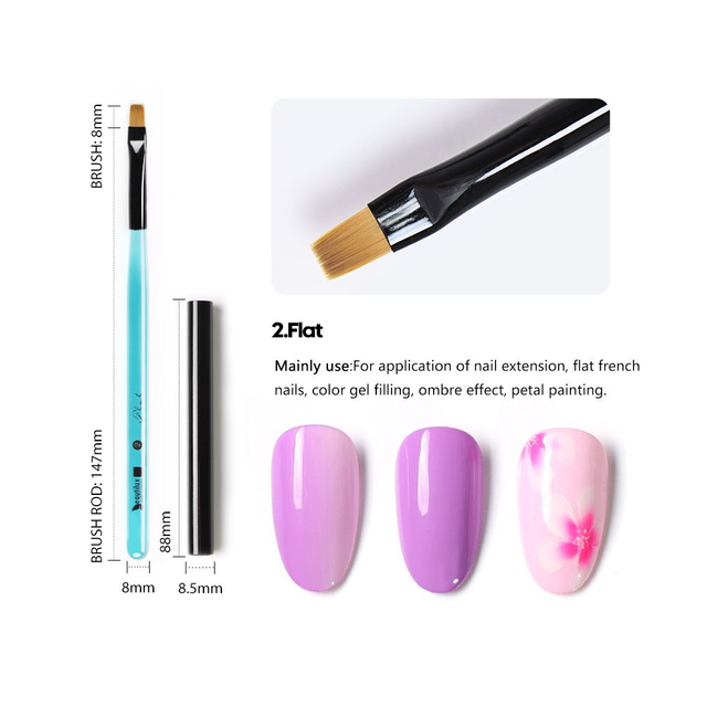 Crystal blue square brush 